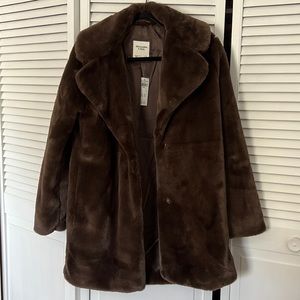 Abercrombie & Fitch Mid Length Faux fur coat